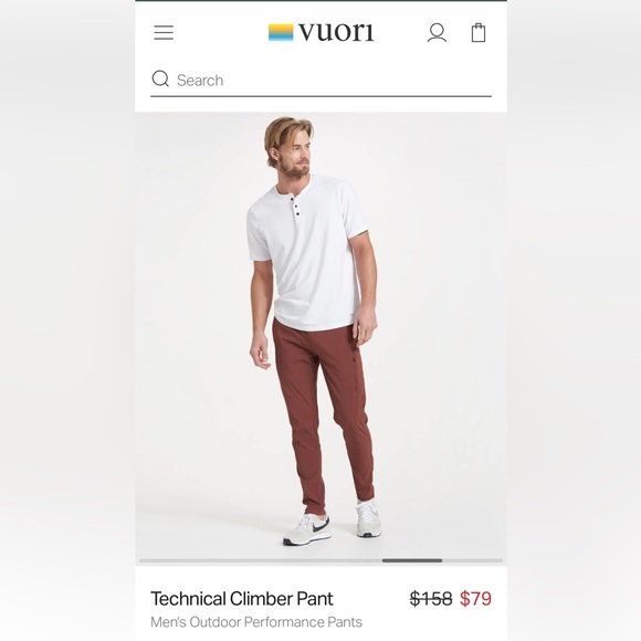Vuori Technical Climber Pant - Cedar - size M - Picture 10 of 15